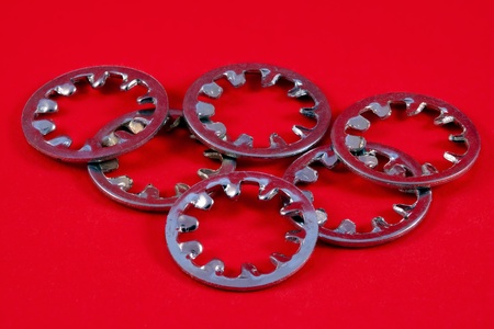Internal tooth lock washersの写真素材