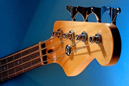 Electric guitar head logo erasedの写真素材