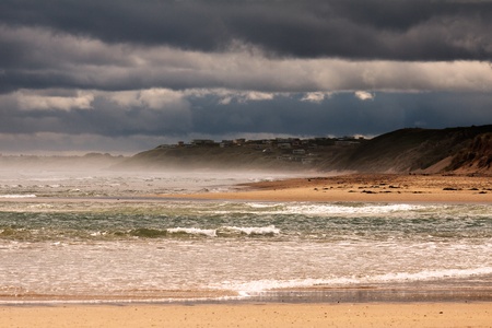 Alnmouth estuary and coastlineの写真素材