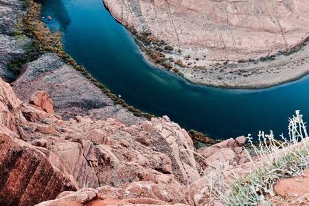 Horseshoe bendの写真素材