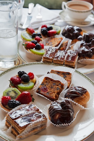 Afternoon tea and cakeの写真素材