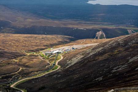 View from thee visitor centre on the Cairgorm mountainの写真素材