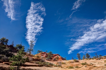 Zion cloudscapeの写真素材