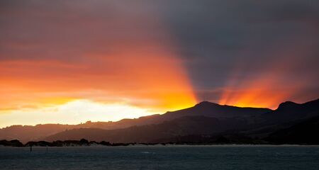 Sunset over Pilot Bayの写真素材