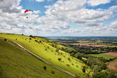 Paragliding at Devilのeditorial素材