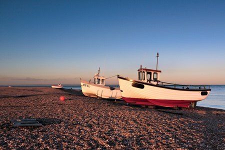 Fishing boats on Dungeness beachのeditorial素材