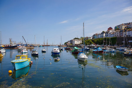 View of Brixham harbourのeditorial素材