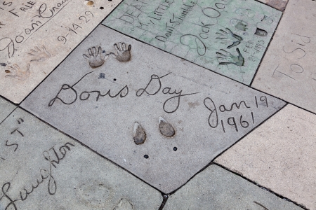 Doris Day signature and handprints Hollywoodのeditorial素材