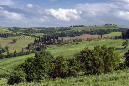 Countryside of Val d Orciaの写真素材