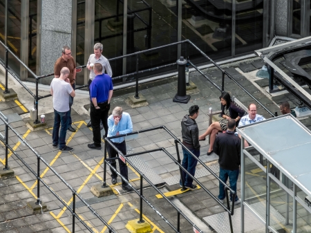 Coffee break on the office roof