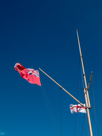 Royal Ensign and Cross of St George flagsの写真素材