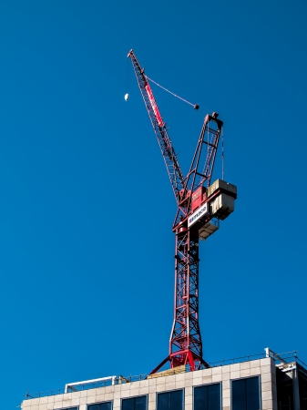 Red crane City of Londonのeditorial素材