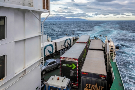 Ferry crossing the Cook Straitのeditorial素材