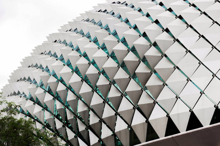 Roof of the concert Hall in Singaporeのeditorial素材