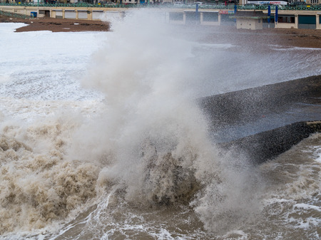 Brighton after the stormの写真素材