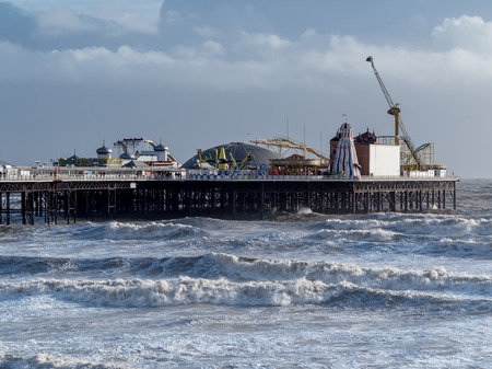 Brighton after the stormの写真素材