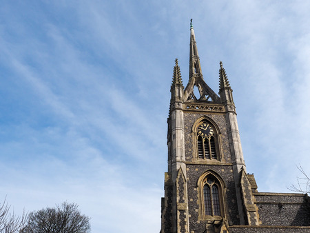 FAVERSHAM, KENT/UK - MARCH 29 : View of St Mary of Charity Church in Faversham Kent on March 29, 2014の写真素材
