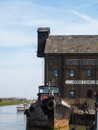 FAVERSHAM, KENT/UK - MARCH 29 : Boats moored on the Swale in Faversham Kent on March 29, 2014