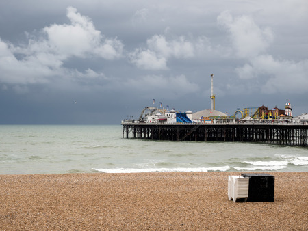 BRIGHTON, EAST SUSSEX/UK - MAY 24 : View of Brighton Pier in Brighton East Sussex on May 24, 2014のeditorial素材