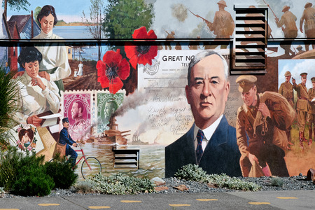 Mural in Chemainus Vancouver Islandのeditorial素材