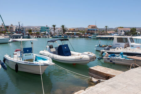 Assortment of boats in the harbour at Latchiのeditorial素材