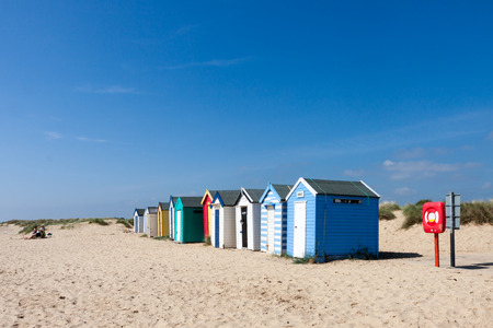 Colourful Beach huts in Southwoldのeditorial素材