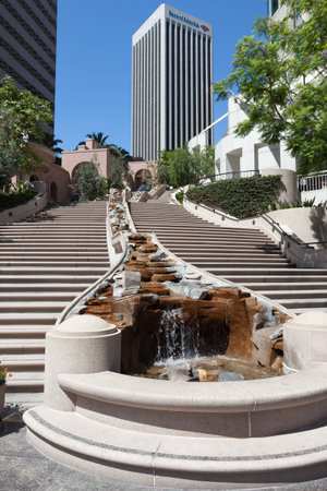 Skyscrapers in the Financial district of Los Angelesのeditorial素材