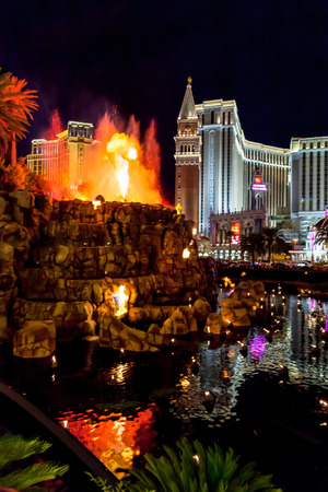 Volcano at the Mirage Hotel Las Vegasのeditorial素材