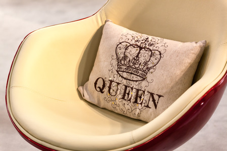 Modern chair fit for a queen at the Goodwood Revivalのeditorial素材