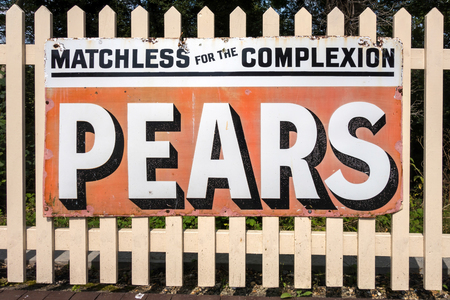 Pears sign at Sheffield Park Stationのeditorial素材