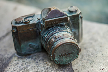Close-up of part of the Waterfall fountain by Antony Donaldsonのeditorial素材