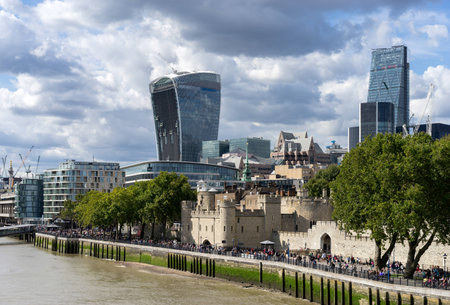 View of modern architecture in the City of London