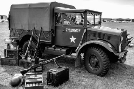 Old US Army Truck Parked at Shoreham Airfieldのeditorial素材