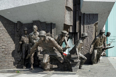 Insurgents Memorial to Polish fighters of Warsaw uprising in Warsaw Polandのeditorial素材