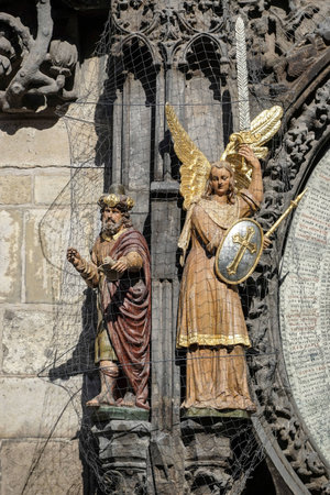 Astronomical clock at the Old Town City Hall in Pragueのeditorial素材