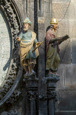 Astronomical clock at the Old Town City Hall in Pragueのeditorial素材