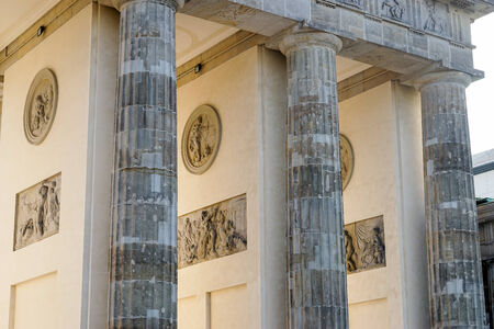 The Brandenburg Gate Monument in Berlinの写真素材
