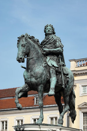 Statue of Frederic the Great at the Charlottenburg Palace in Berlinのeditorial素材