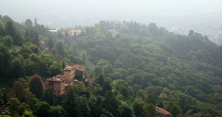View from San Vigilio in Bergamoの写真素材