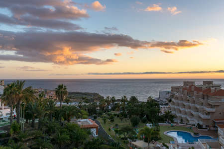 Sunset at Callao SalvajeSanta Cruz de Tenerife Spainのeditorial素材