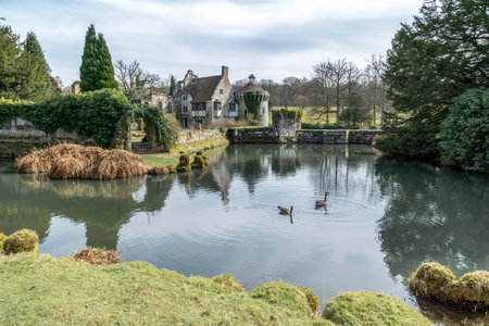 View of  a building on the Scotney Castle Estateのeditorial素材