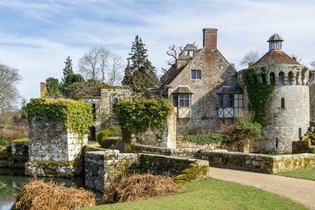 View of  a building on the Scotney Castle Estateのeditorial素材