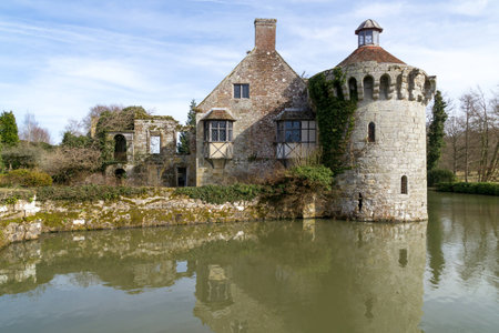 View of  a building on the Scotney Castle Estateのeditorial素材