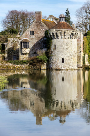 View of  a building on the Scotney Castle Estateのeditorial素材