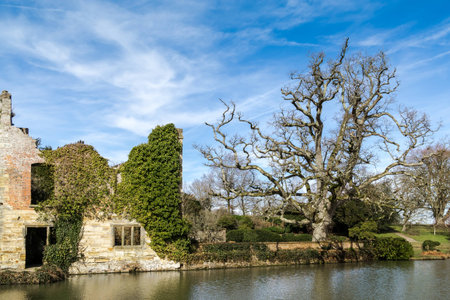 View of  a building on the Scotney Castle Estateのeditorial素材