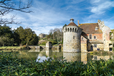 View of  a building on the Scotney Castle Estateのeditorial素材
