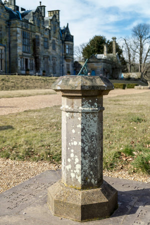 View of the Sundial on the Scotney Castle Estateのeditorial素材