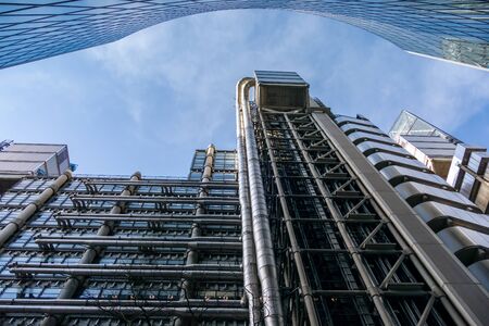 View of the Lloyds of London Buildingのeditorial素材