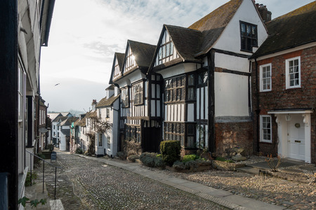 View of Mermaid Hill in Rye East Sussexのeditorial素材