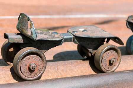 Old vintage roller skateのeditorial素材